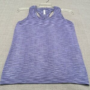 ATHLETA Athletic Racerback Tank Top Small Purple Pattern Great Condition